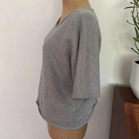 Goop brand M short sleeve sweatshirt grey great pre owned condition thick terry - Picture 2 of 6